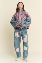 Load image into Gallery viewer, J.nna Multi Color Leopard Print Puffer Jacket in Pink Blue
