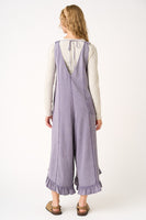 Mittoshop V Back Ruffle Detailed Jumpsuit in Lavender