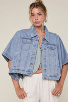 Wishlist Poncho Jacket in Denim