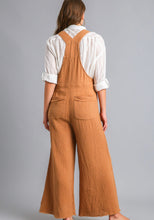 Load image into Gallery viewer, Umgee Button Detail Jumpsuit with Wide Bottoms in Caramel Bottoms Umgee   
