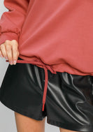 Umgee Off Shoulder Luxeknit Top in Rosewood