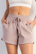 Load image into Gallery viewer, Rae Mode Scuba Tulip Shorts in Light Mocha
