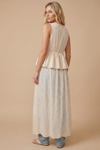 Load image into Gallery viewer, J.nna Heart-Bloom Lace Maxi Vest in Beige

