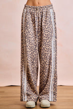 Load image into Gallery viewer, BiBi Leopard Print French Terry with Lace Side Pants in Leopard
