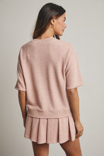 Load image into Gallery viewer, Wishlist Waffle Pleated Mini Skort in Rose
