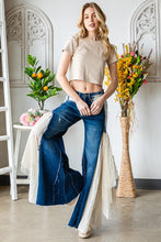 Load image into Gallery viewer, Oli &amp; Hali Wide Leg Lace Jeans in Denim Pants Oli &amp; Hali   
