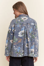 Load image into Gallery viewer, J.nna Floral Print Jacket in Floral Denim
