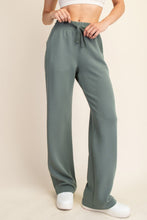 Load image into Gallery viewer, Rae Mode Scuba Knit Straight Leg Pants in Sage Leaf
