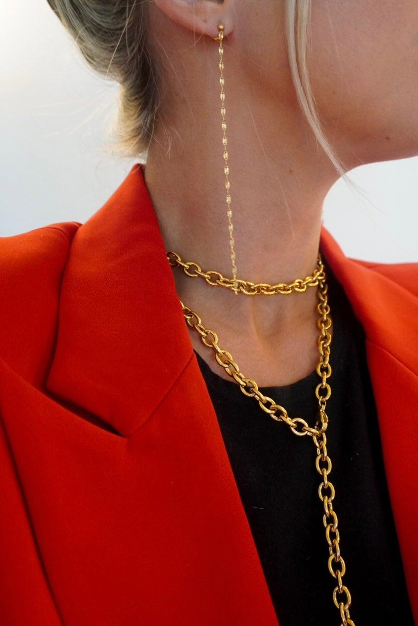 CHANSUTTPEARLS XL Dainty Chain Earrings