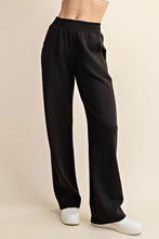 Load image into Gallery viewer, Rae Mode Scuba Knit Straight Leg Pants in Black
