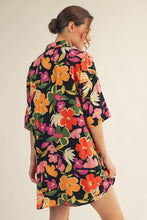 Load image into Gallery viewer, Jodifl Floral Print Shift Dress in Black ON ORDER
