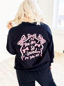 Festivitees You are So Loved Bow Sweat Set in Black