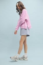 Load image into Gallery viewer, Wishlist OVERSIZED Knit Top with Side Snaps in Hibiscus
