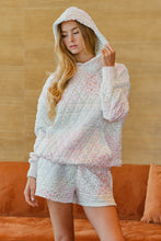 Load image into Gallery viewer, LovLov Whispered Garden Heirloom Quilted Hooded Pullover in Ivory Floral
