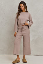 Load image into Gallery viewer, So Me Ribbed Knit Sweater Set in Ash Brown
