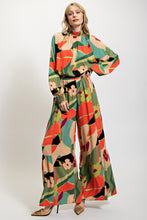 Load image into Gallery viewer, Easel Multi Patterned Challis Wide Leg Pants in Sage Coral Pants Easel   
