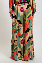 Load image into Gallery viewer, Easel Multi Patterned Challis Wide Leg Pants in Sage Coral Pants Easel   
