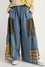 Load image into Gallery viewer, Easel Chambray Pants with Mix N Match Patches in Washed Denim
