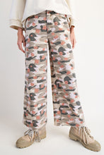 Load image into Gallery viewer, Easel Camouflage Print Washed Twill Pants in Sage Olive

