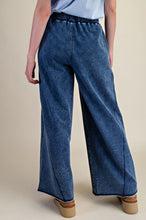 Load image into Gallery viewer, Easel Mineral Washed Terry Knit Pants in Washed Denim
