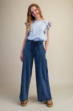Load image into Gallery viewer, Easel Mineral Washed Terry Knit Pants in Washed Denim
