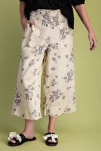 Load image into Gallery viewer, Easel Floral Print Washed Twill Pants in Khaki
