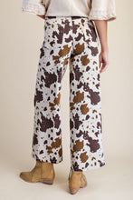 Load image into Gallery viewer, Easel Cow Print Twill Pants in Mushroom
