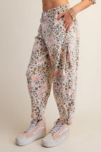 Load image into Gallery viewer, Easel Animal Floral Print Washed Twill Barrel Pants in Animal
