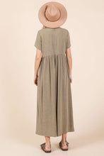 Load image into Gallery viewer, Mittoshop Mineral Washed Jumpsuit in Olive
