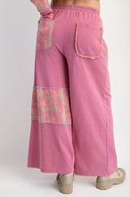 Load image into Gallery viewer, Easel Terry Knit and Floral Knit Pants in Boho Red
