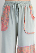 Load image into Gallery viewer, Easel Terry Knit and Floral Knit Pants in Sage
