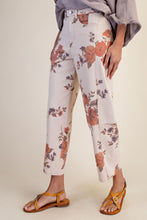 Load image into Gallery viewer, Easel Floral Print Barrel Pants in Light Khaki
