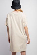 Load image into Gallery viewer, Easel Peace Patched Cotton Jersey Tunic Top in Ecru Dress Easel   
