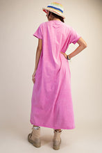 Load image into Gallery viewer, Easel Mineral Washed Maxi Dress in Orchid
