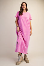 Load image into Gallery viewer, Easel Mineral Washed Maxi Dress in Orchid
