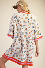 Load image into Gallery viewer, Easel Signature Floral Print Waffle Knit Dress in Sage Rust
