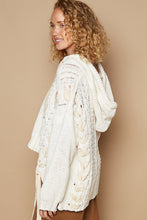 Load image into Gallery viewer, POL Solid Color Chenille Sweater with Weaved Fabric Detail in Cream ON ORDER
