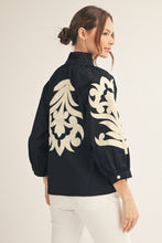 Load image into Gallery viewer, Jodifl Baroque Applique Detail Top in Black

