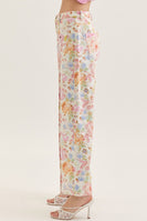 entro Botanical Floral Print Pants in Multi