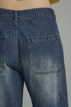 Load image into Gallery viewer, Entro Solid Denim Cuffed Wide Leg Pants in Denim
