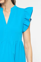 Load image into Gallery viewer, Entro Cobalt Blue Tiered Midi Dress with Pockets Dress Entro   
