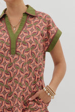 Load image into Gallery viewer, Entro Abstract Print Mini Dress in Terra Cotta
