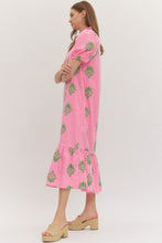 Load image into Gallery viewer, entro Floral Embroidered Midi Dress in Pink
