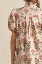 Load image into Gallery viewer, Entro Floral Print Puff Sleeve Midi Dress in Ecru
