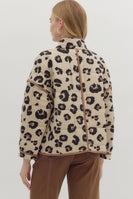 Entro Leopard Print Quilted Puff Jacket in Animal
