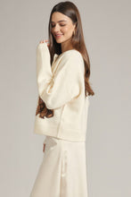 Load image into Gallery viewer, Entro Dog Graphic Long Sleeve Cardigan in Cream
