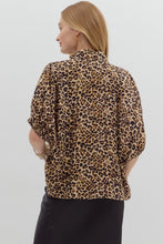 Load image into Gallery viewer, Entro Leopard Print Dolman Top in Camel
