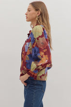Load image into Gallery viewer, Entro Floral Print Long Sleeve Top in Burgundy
