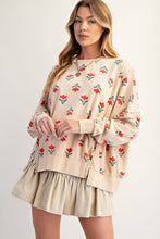Load image into Gallery viewer, Easel French Terry Vintage Floral Print Sweatshirt in Natural
