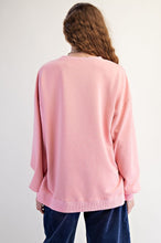 Load image into Gallery viewer, Easel Mineral Washed American Flag Patched Top in Coral
